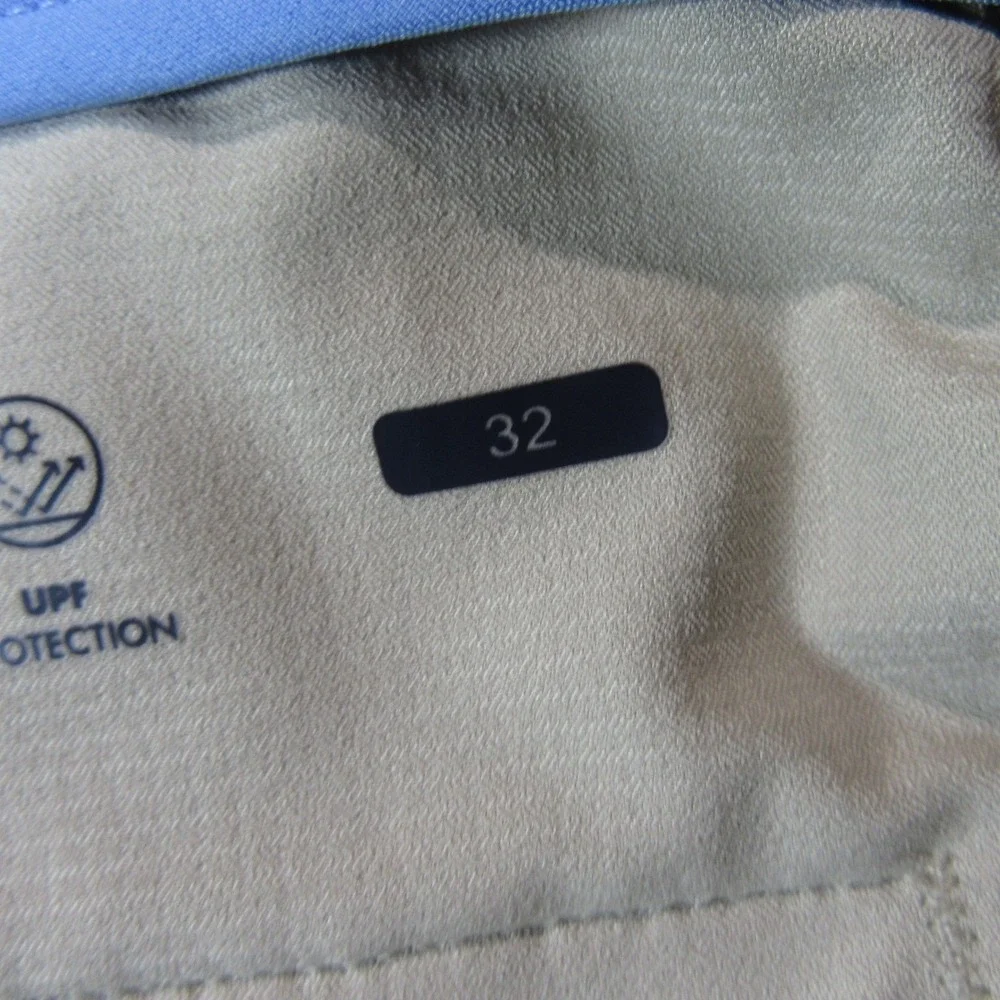 Flag & Anthem Mens Shorts 32 x 8 Madeflex Performance Beige Stretch Polyester